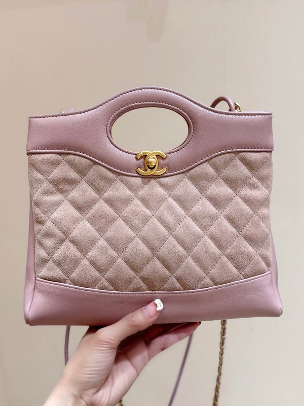 CC 25P Mini 31 Bag in Pink Lambskin and Suede