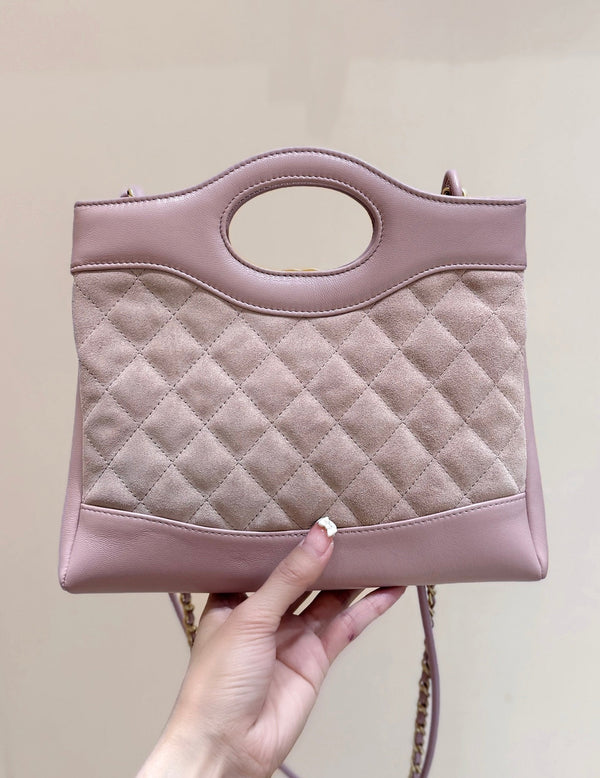 CC 25P Mini 31 Bag in Pink Lambskin and Suede
