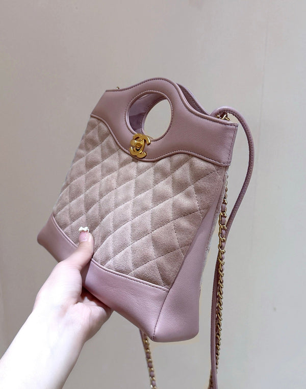 CC 25P Mini 31 Bag in Pink Lambskin and Suede