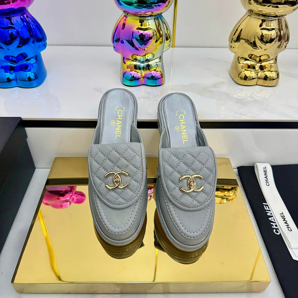 CC Loafers Mule Gray Sheepskin 368050