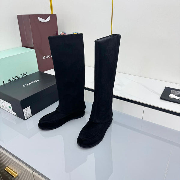 CC 25 High Knee Boots Black Suede 369898