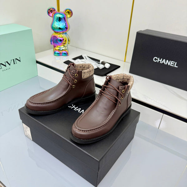 CC 25 Ankle Boots Coffee Cowhide and Tweed 454712