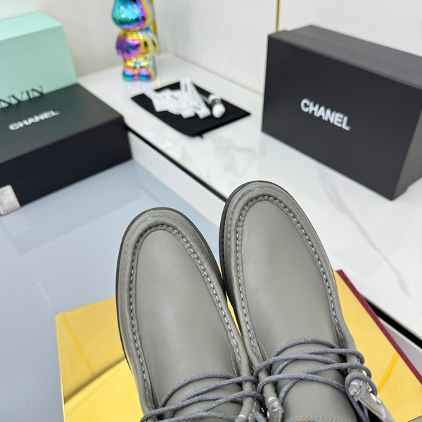 CC 25 Ankle Boots Gray Cowhide and Tweed 454713