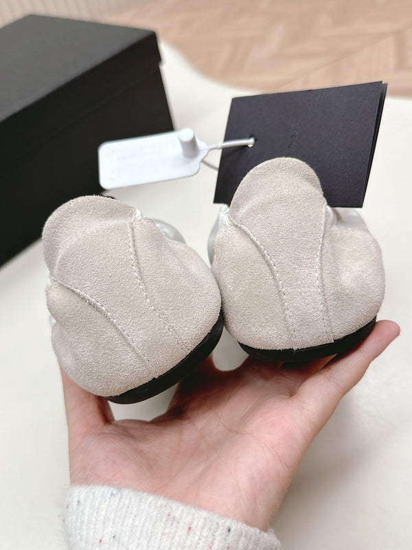 Prada Collapse Stretch Sneakers White mix Gray Recycled Nylon and Suede 154632