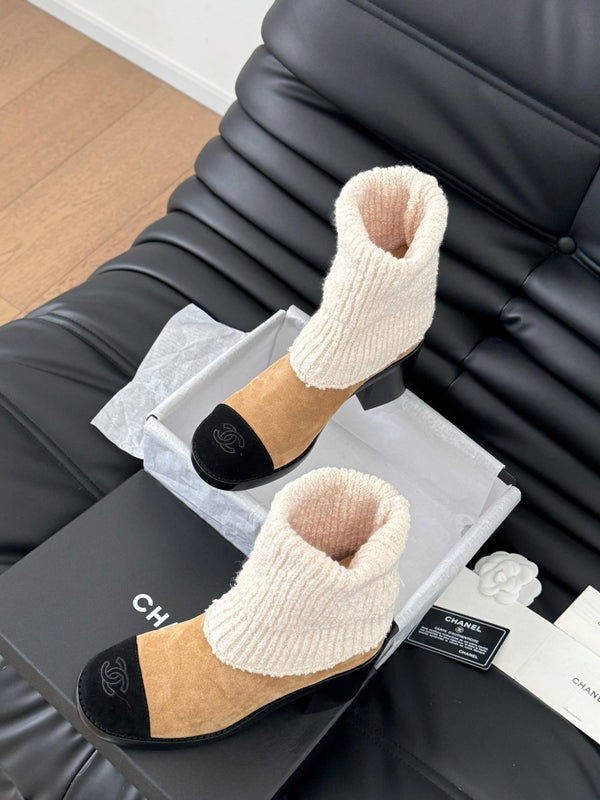 CC 25K Sock Boots Brown Suede 458776