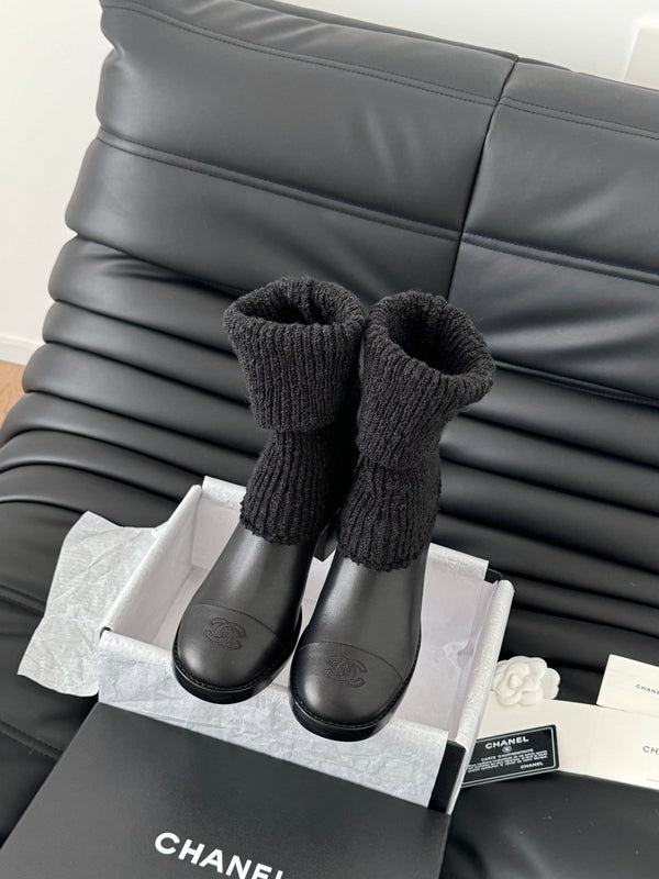 CC 25K Sock Boots Black Sheepskin 458774
