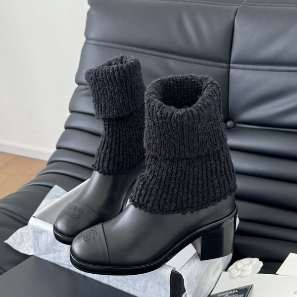 CC 25K Sock Boots Black Sheepskin 458774