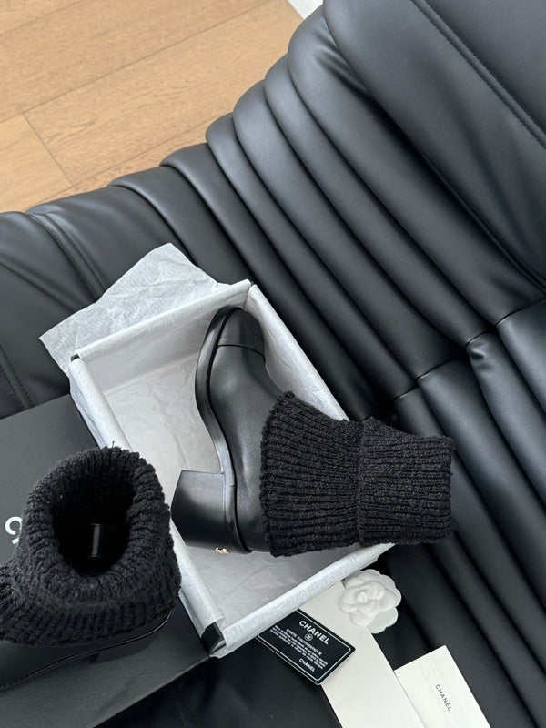 CC 25K Sock Boots Black Sheepskin 458774