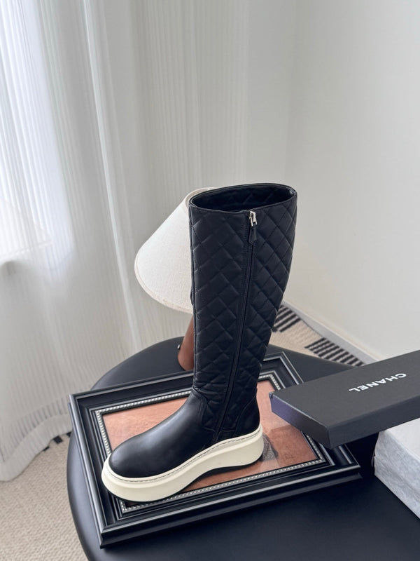 CC 25K Zaino con fibbia Stivali alti in pelle di pecora nera 458708