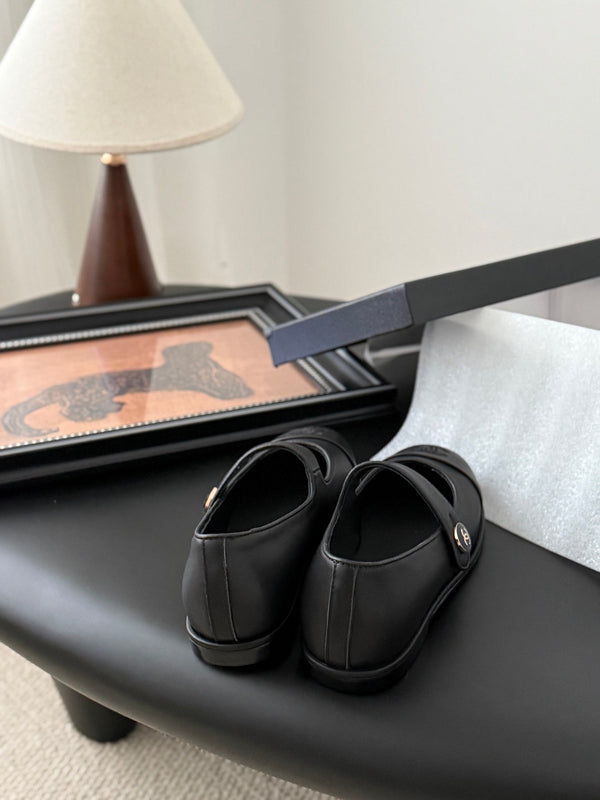 CC 25K Mary Jane Flats Black Cowhide 458764