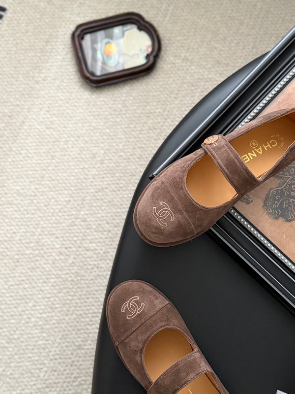 CC 25K Mary Jane Flats in pelle scamosciata marrone 458761