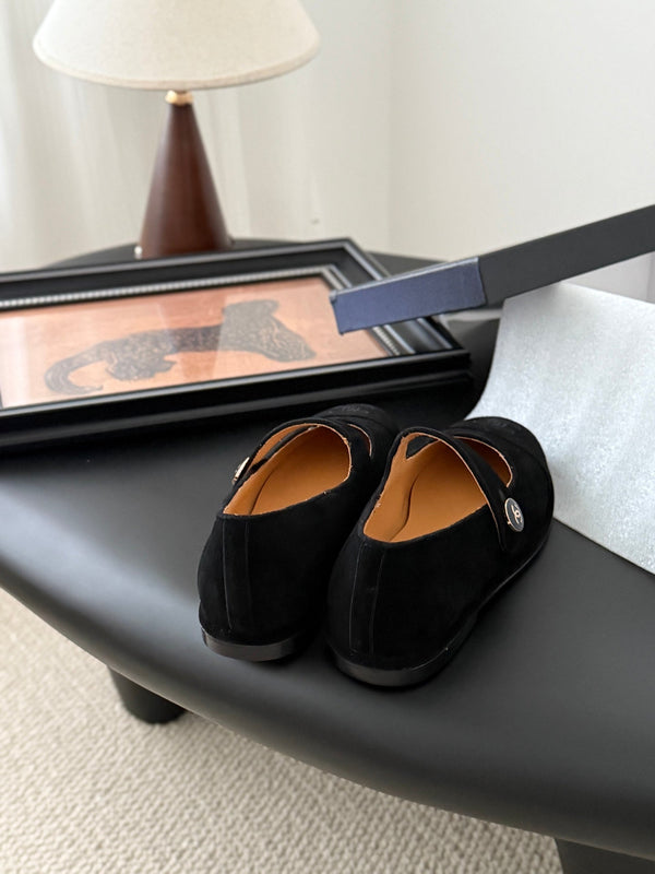 CC 25K Mary Jane Flats Black Suede 458760