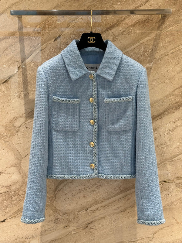 CC 25B Gilet in tweed di lana blu navy