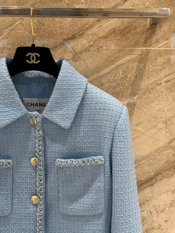 CC 25B Gilet in tweed di lana blu navy