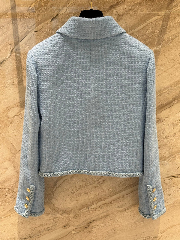 CC 25B Gilet in tweed di lana blu navy