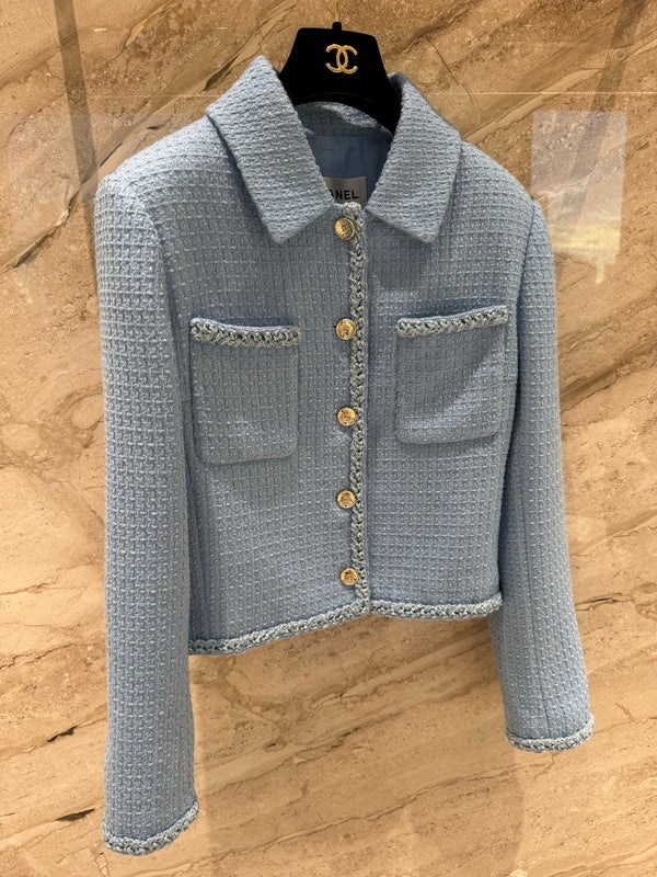 CC 25B Gilet in tweed di lana blu navy