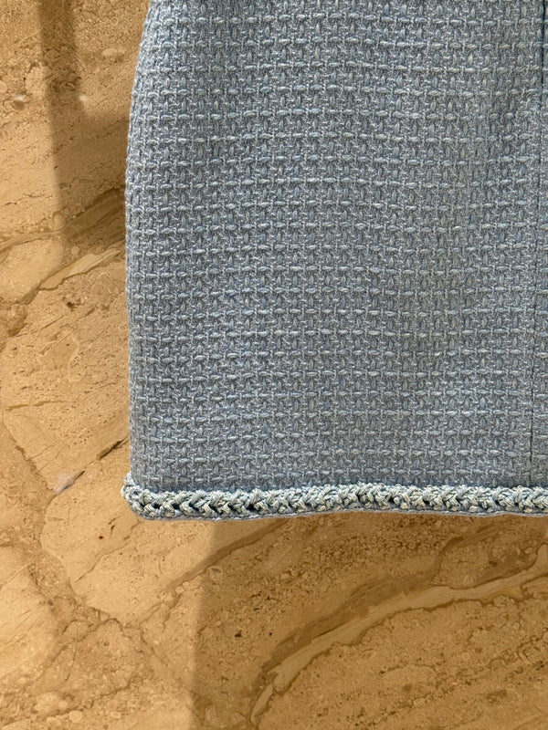 CC 25B Gonna gilet in tweed di lana blu navy