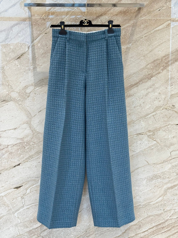 CC 25B Peacock Green Tweed Vest Pants