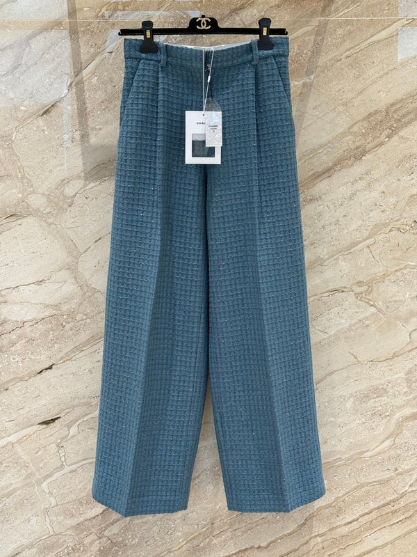 CC 25B Peacock Green Tweed Vest Pants