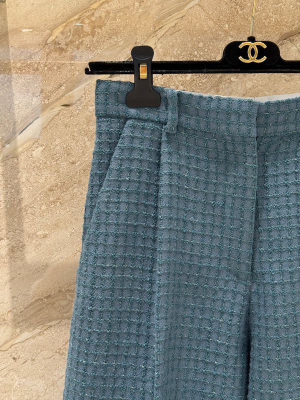 CC 25B Peacock Green Tweed Vest Pants