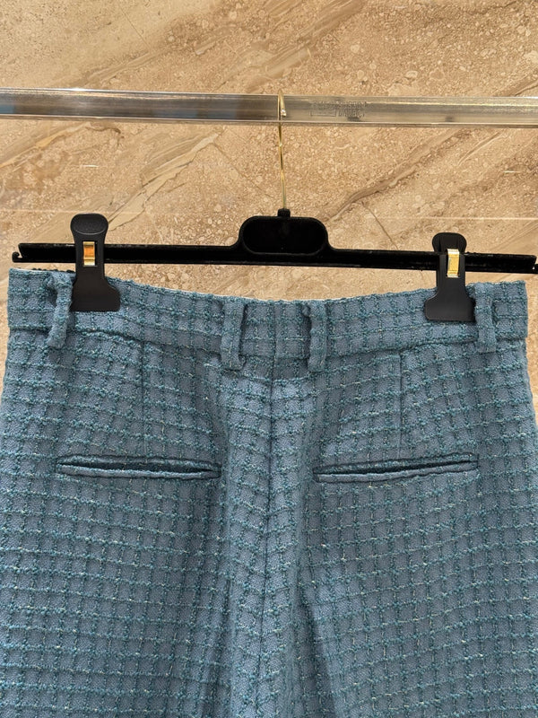 CC 25B Peacock Green Tweed Vest Pants