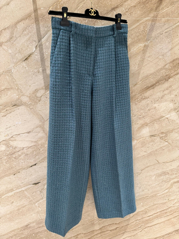 CC 25B Peacock Green Tweed Vest Pants