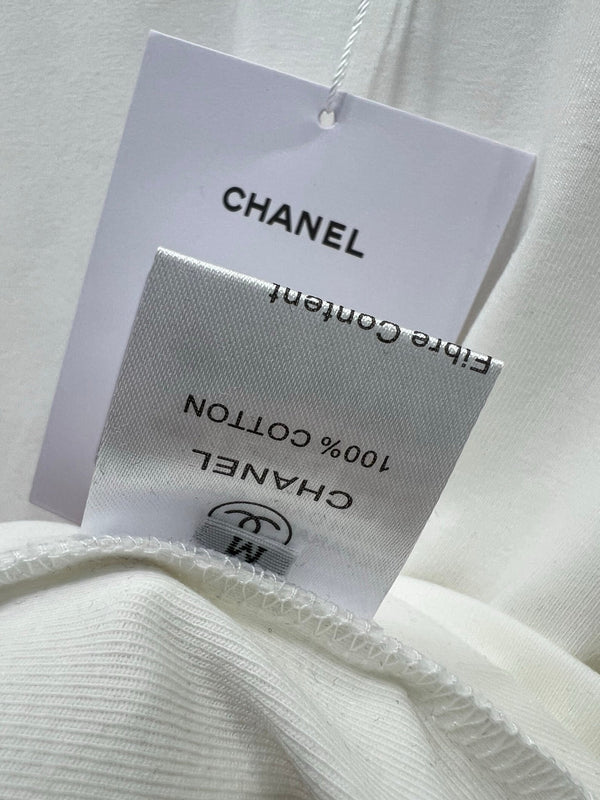 CC 25 Long-Sleeved Base Top White Cotton