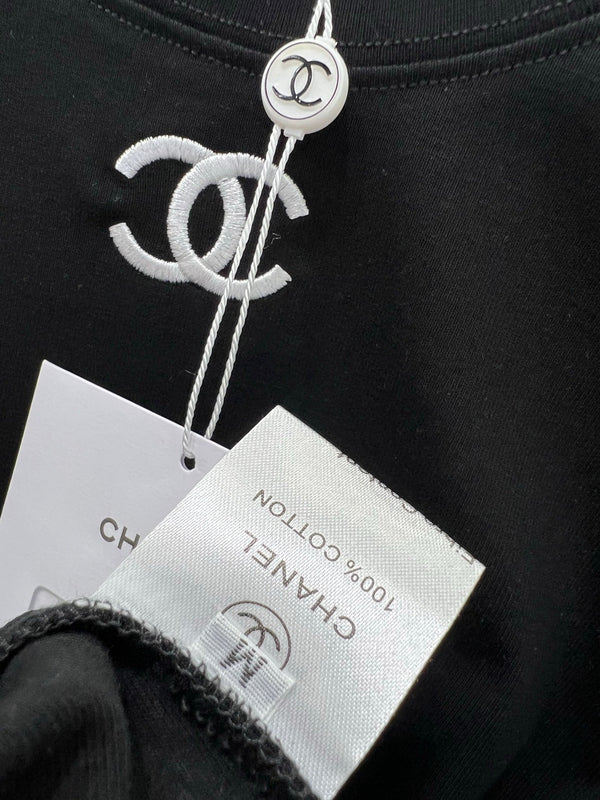 CC 25 Long-Sleeved Base Top Black Cotton