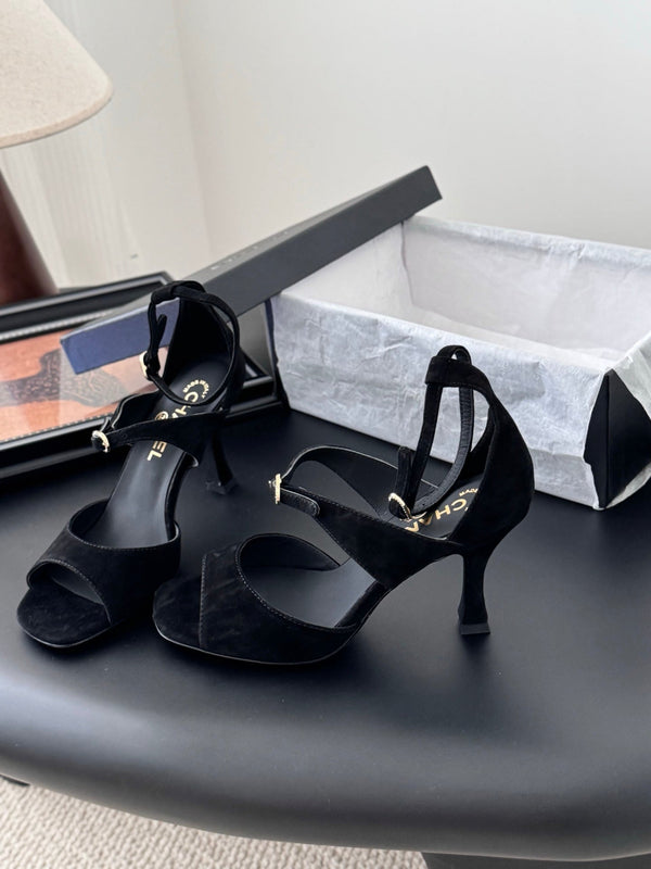 CC 25B Mary Janes 85mm High Heel Black Suede