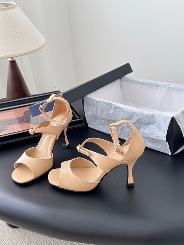 CC 25B Mary Janes 85mm High Heel Beige Sheepskin