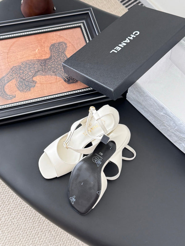 CC 25B Mary Janes 85mm High Heel White Sheepskin