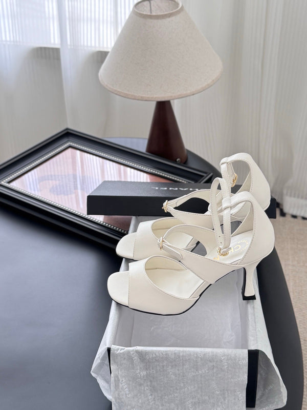 CC 25B Mary Janes 85mm High Heel White Sheepskin