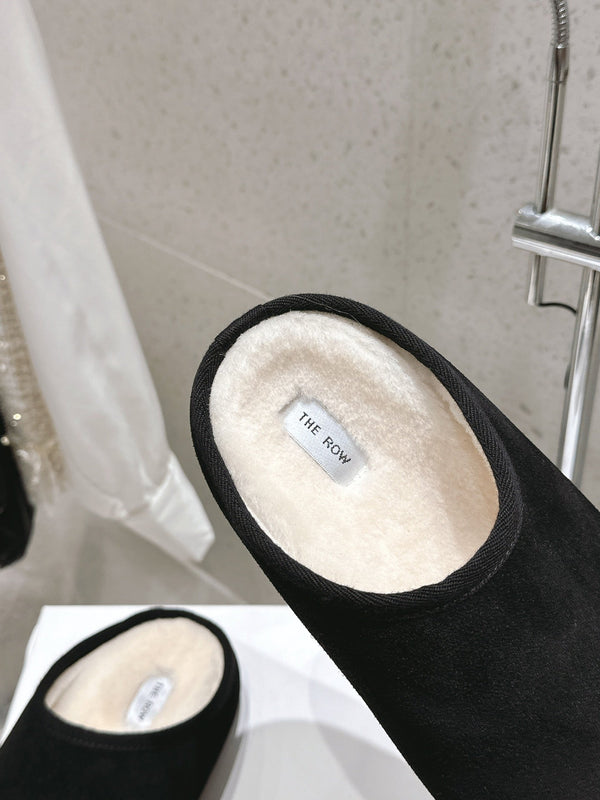 The Row Sandal Black Cowhide 334158