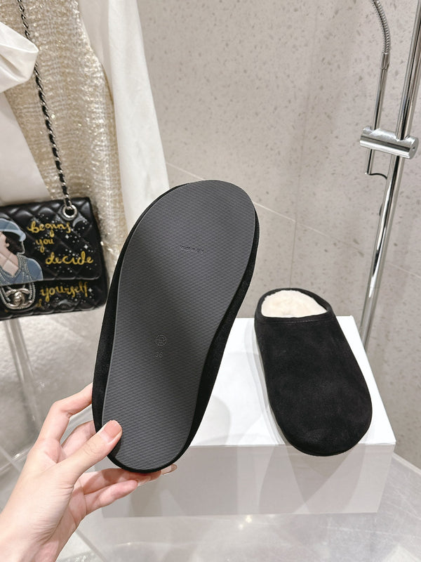 The Row Sandal Black Cowhide 334158