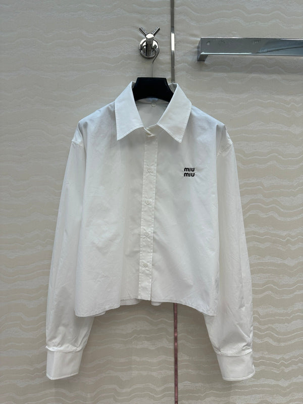 Miumiu Detachable Cuff and Collar Shirt White Cotton