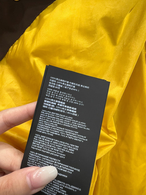 Miumiu 25FW Detachable Hooded Lapel Jacket Dark Brown Down Polyester