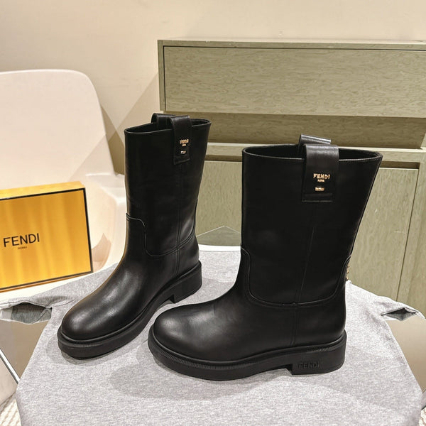 Fendi Ankle Boots Black Cowhide 463742