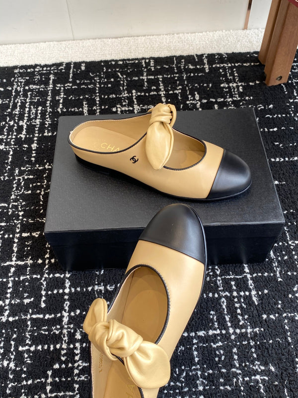 CC 25SS Mary Jane Slippers Beige Sheepskin 473430