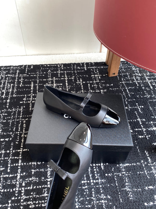 CC 25SS Mary Jane Ballerinas Black Lambskin 473421