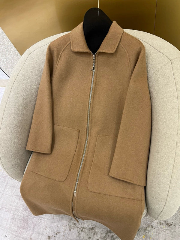 HM 25 Classic Pig-Nose Floral Coat Brown Cashmere 305176