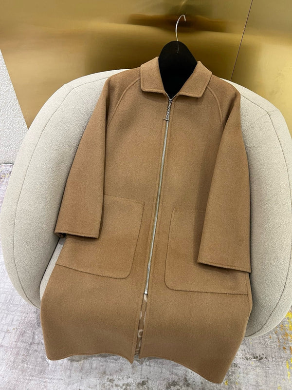 HM 25 Classic Pig-Nose Floral Coat Brown Cashmere 305176