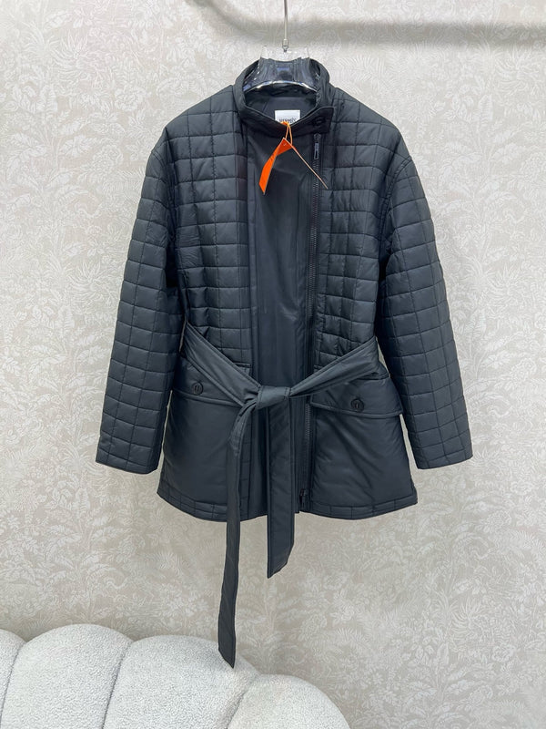 HM 25 Diamond-Guilted Padded Jacket Black Cotton and Polyester 302847