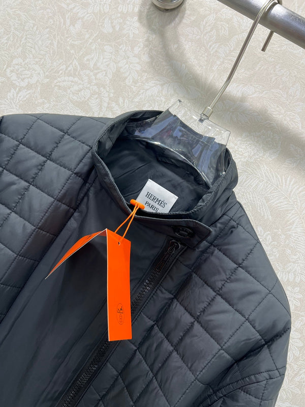 HM 25 Diamond-Guilted Padded Jacket Black Cotton and Polyester 302847