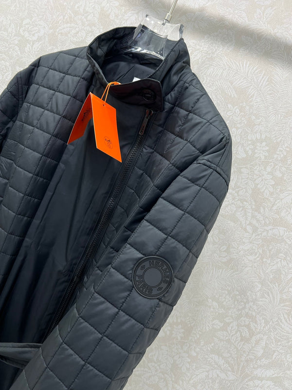 HM 25 Diamond-Guilted Padded Jacket Black Cotton and Polyester 302847