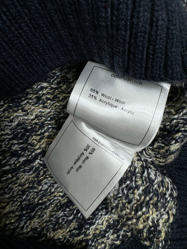 CC 25 Contrast Color Sweater 5 Brooch Gray Wool 305409