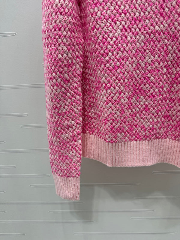 CC 25 Contrast Color Sweater 5 Brooch Pink Wool 305411