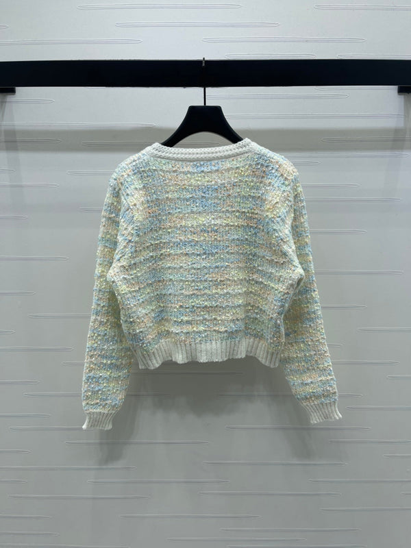 CC 25 Cardigan lavorato a maglia con bottoni in lana blu 305392