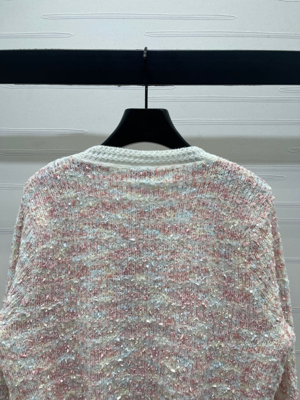 CC 25 Knitted Cardigan Button Pink Wool 305391