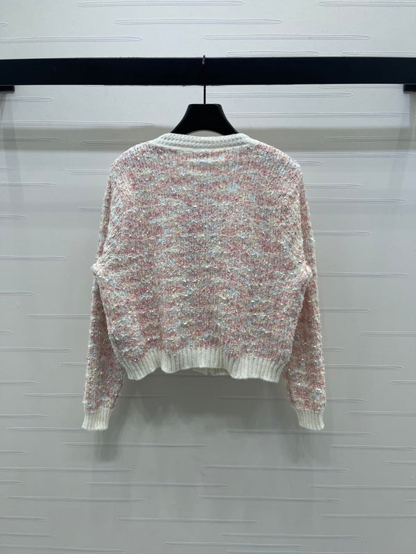 CC 25 Knitted Cardigan Button Pink Wool 305391