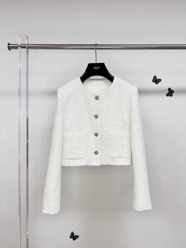 CC 25 Vest Jacket White Cotton 305856